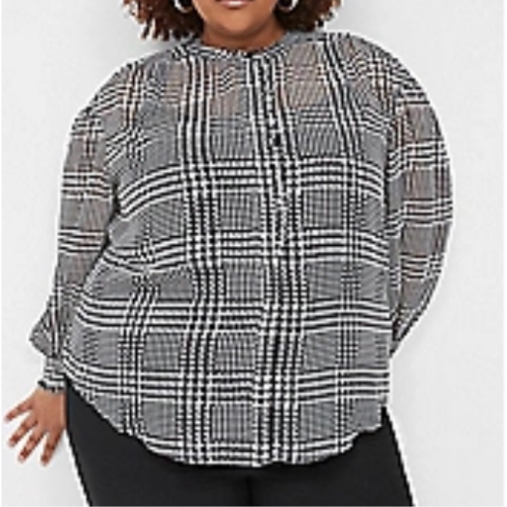 New Lane Bryant button-down chiffon top.